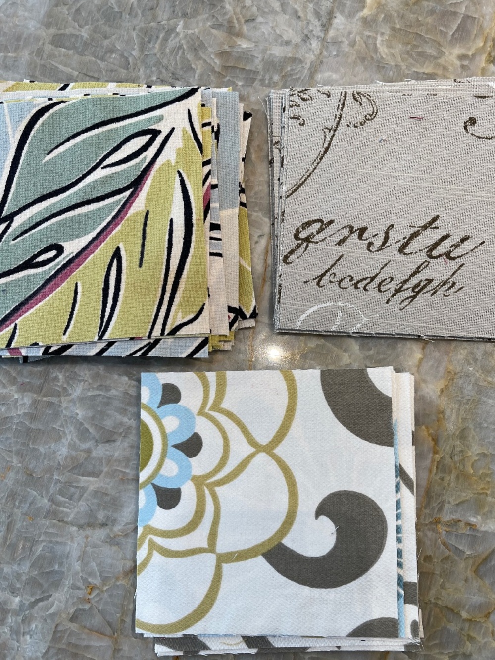 38 Precut 5" Quilt Squares Repurposed Fabric Charm Pack